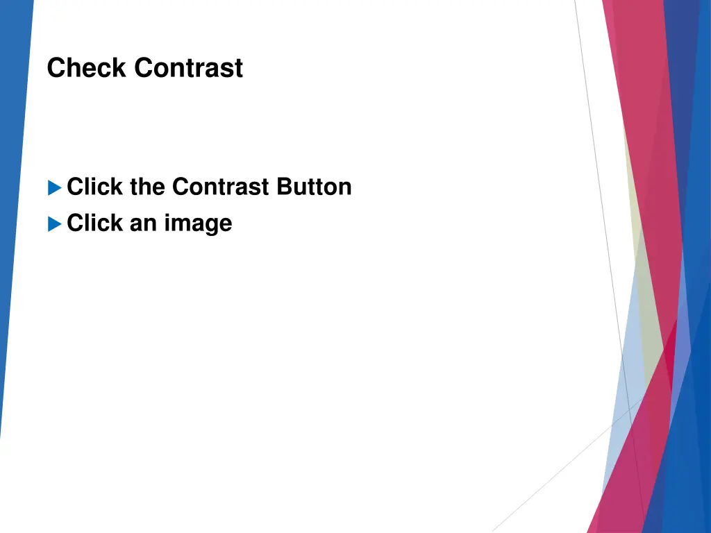 check contrast