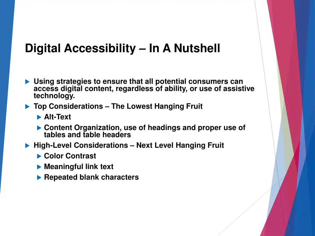 digital accessibility in a nutshell