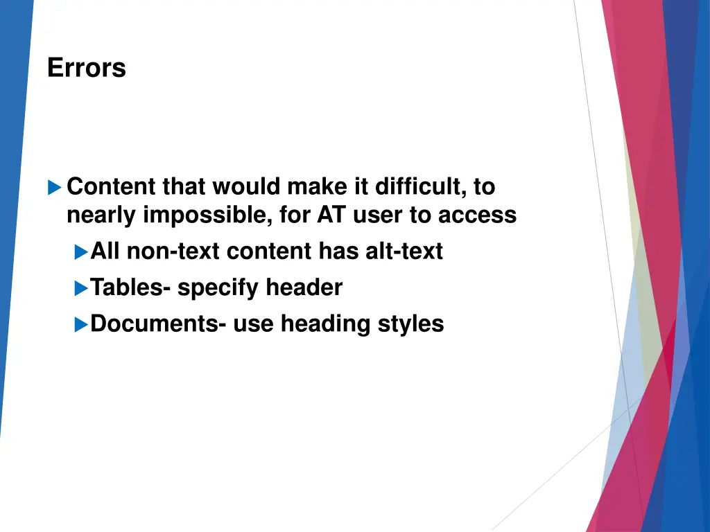 errors