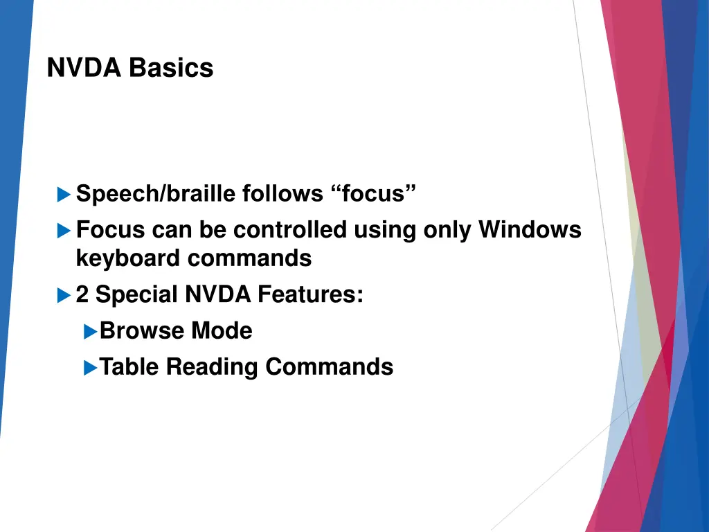 nvda basics