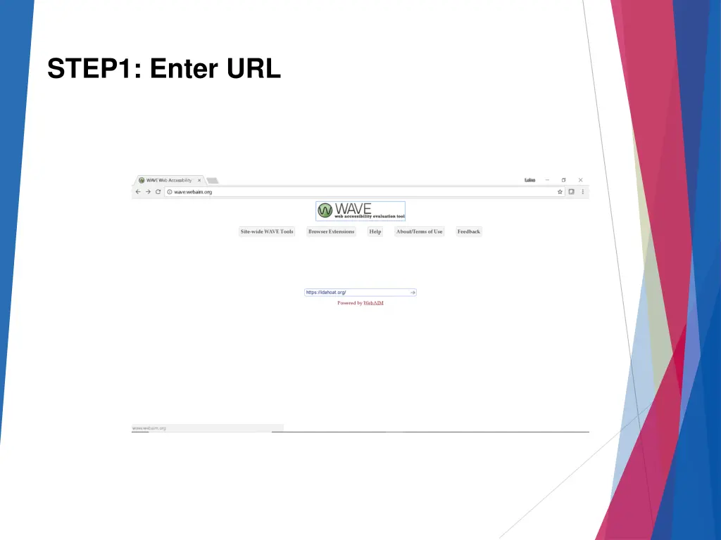 step1 enter url