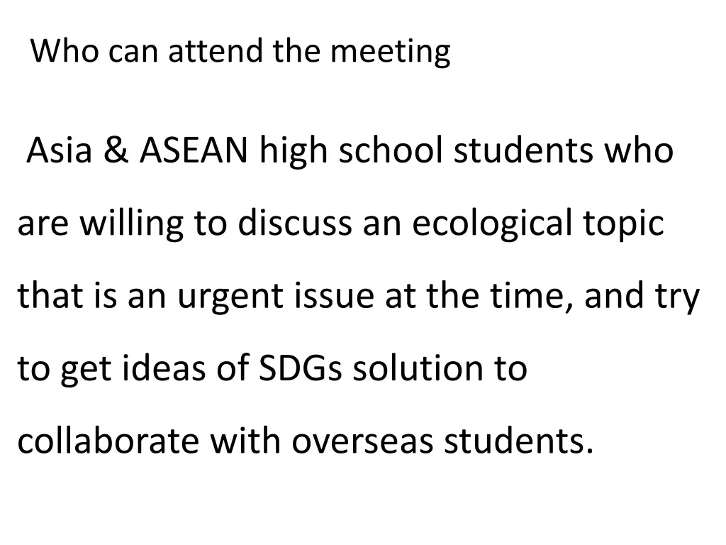 who can attend the meeting