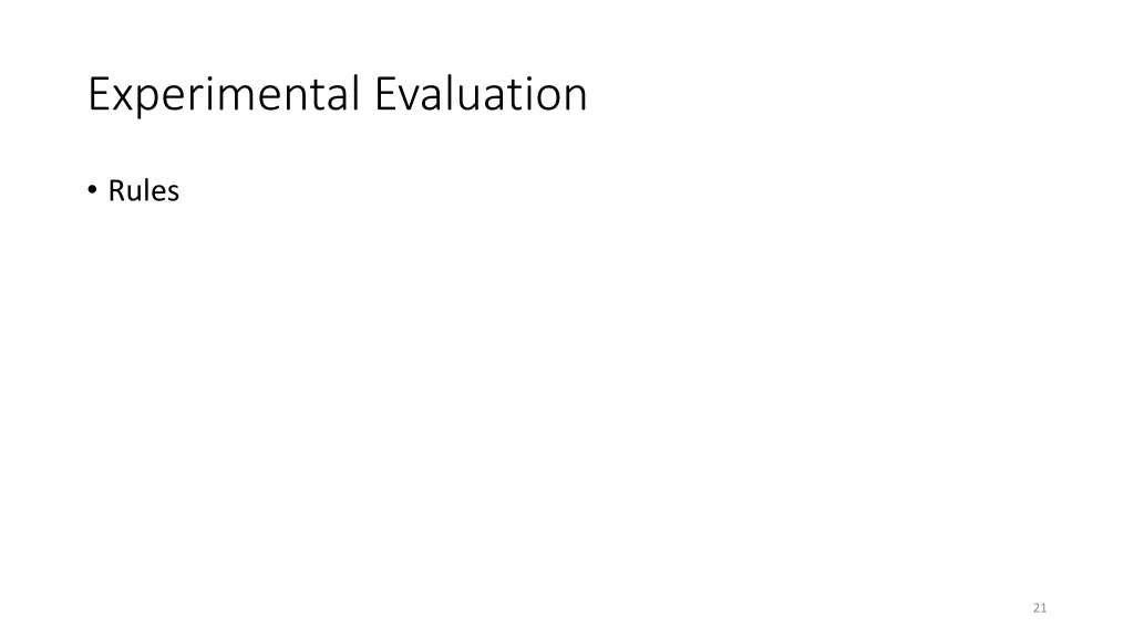 experimental evaluation