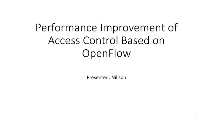 performance improvement of access control based