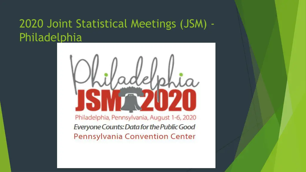 2020 joint statistical meetings jsm philadelphia