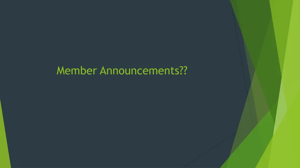 member announcements