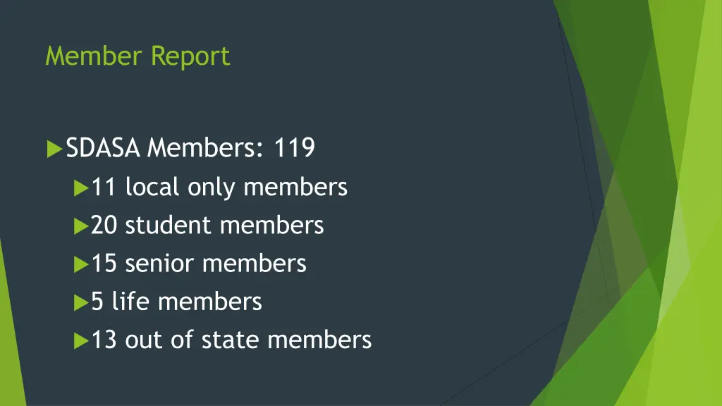 member report