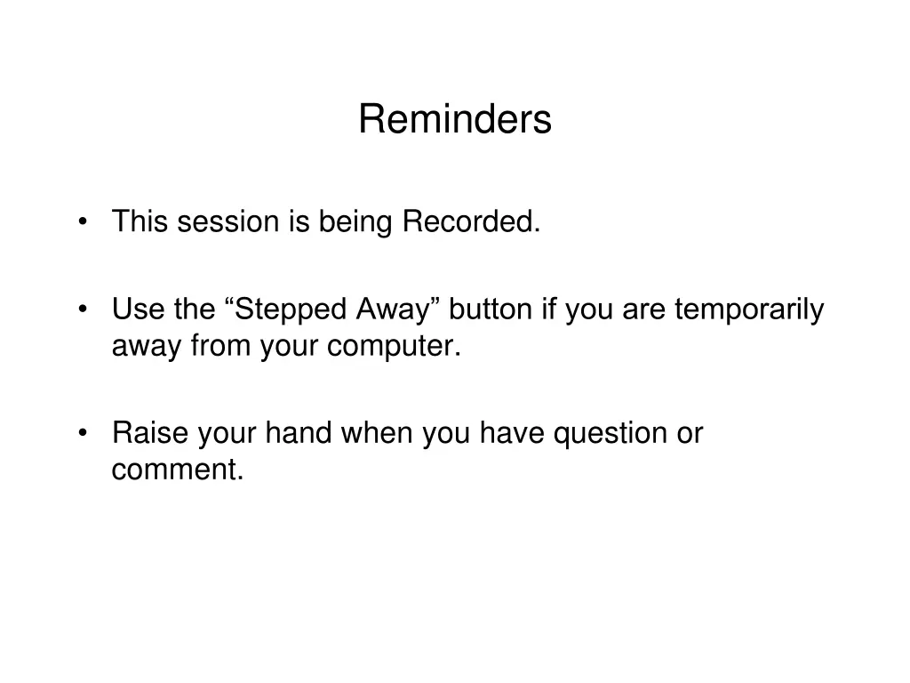 reminders