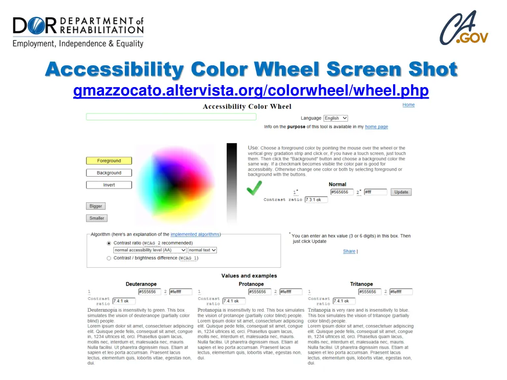 accessibility color wheel screen shot gmazzocato