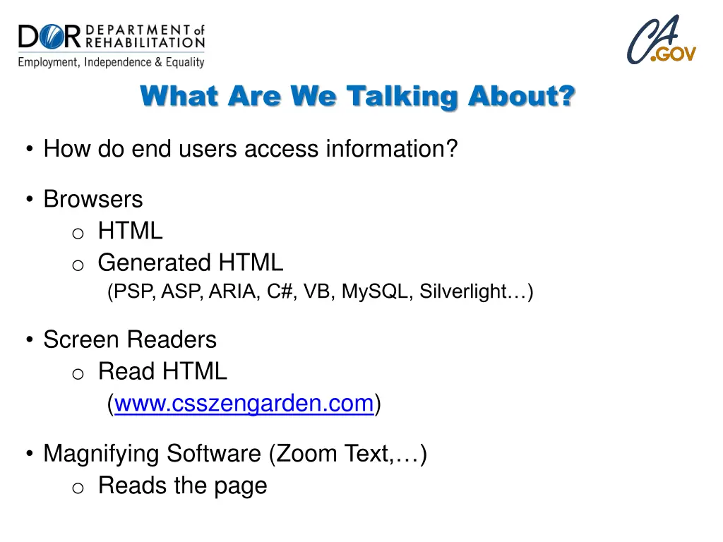 what are we talking about