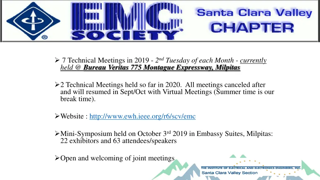7 technical meetings in 2019 2 nd tuesday of each