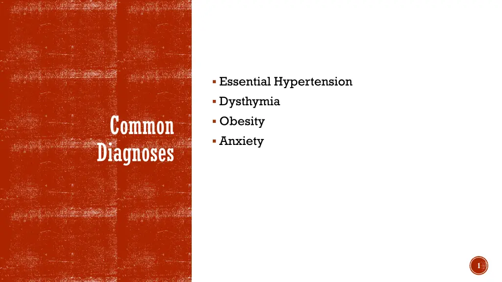 essential hypertension dysthymia obesity anxiety
