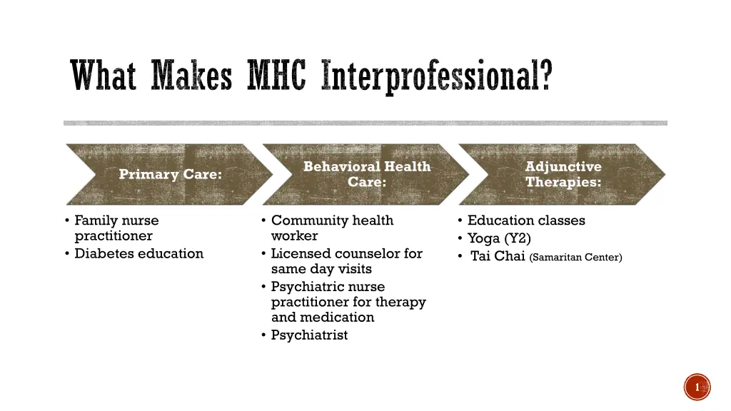 what makes mhc interprofessional