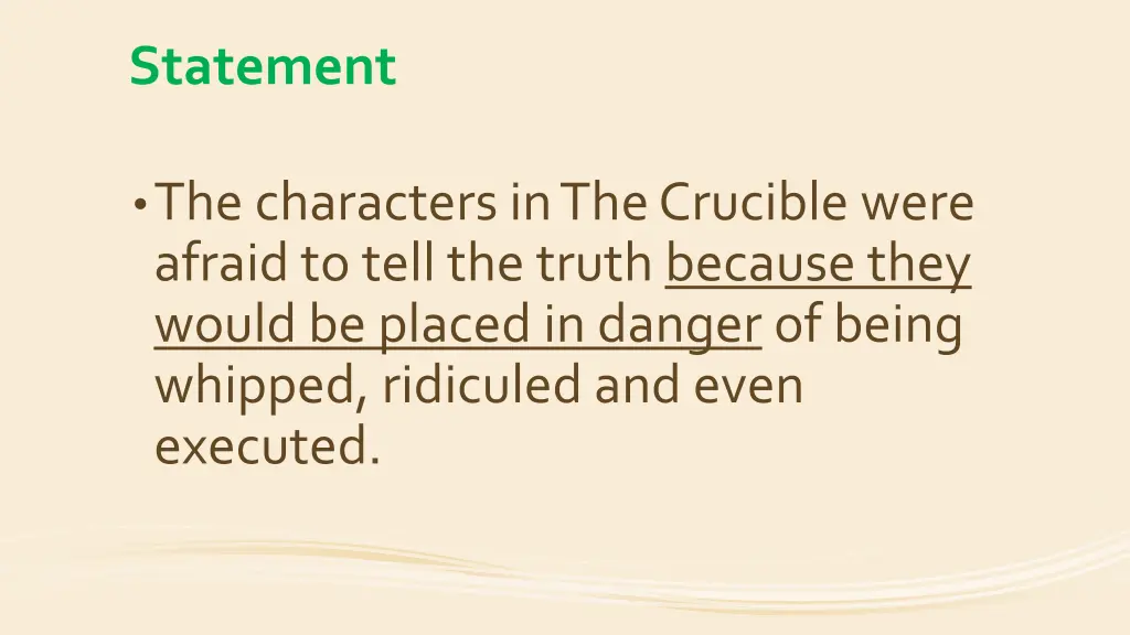 statement