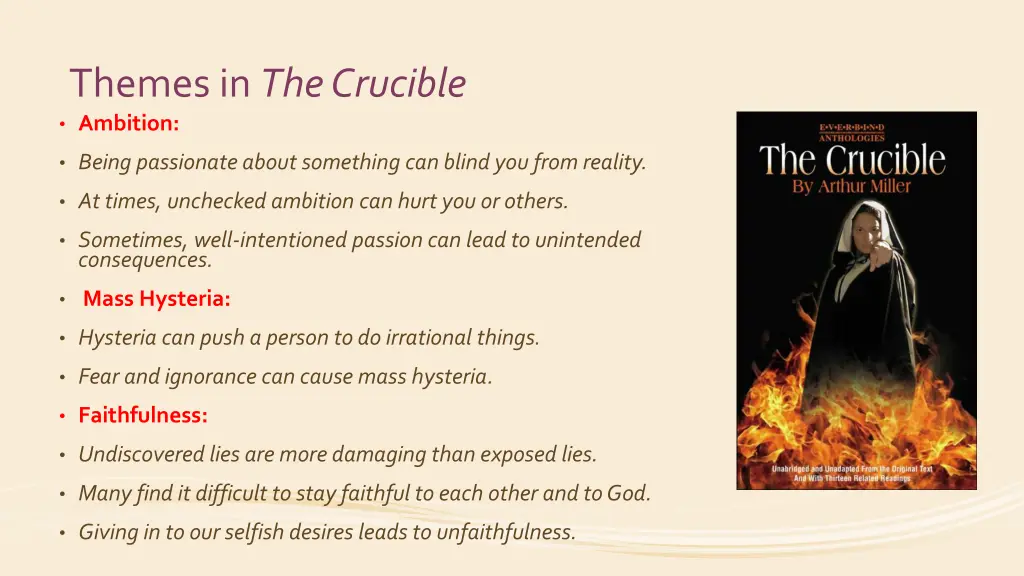themes in the crucible ambition