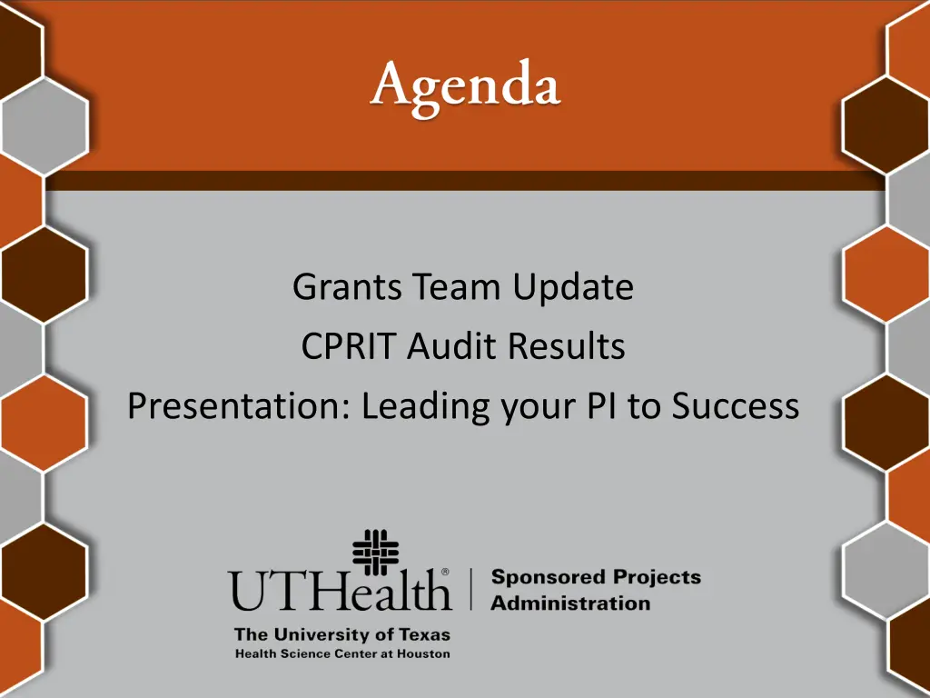 grants team update cprit audit results