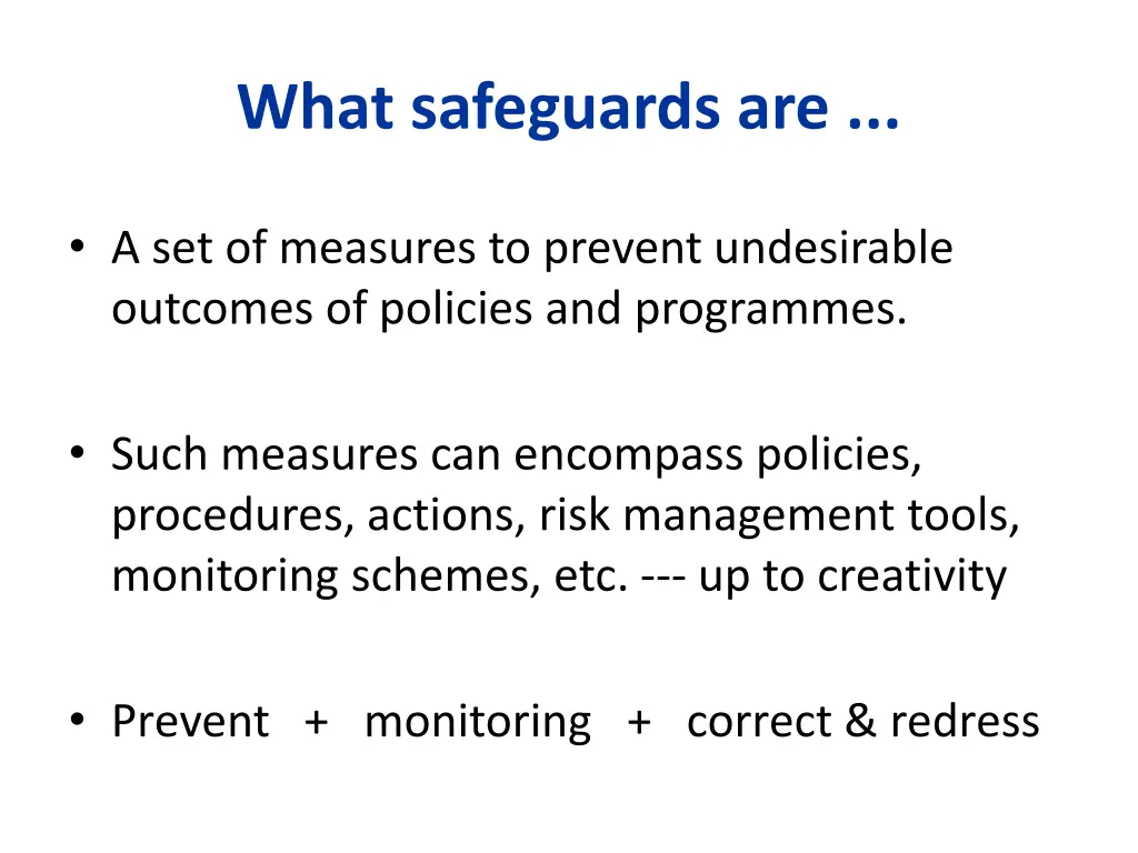 what safeguards are