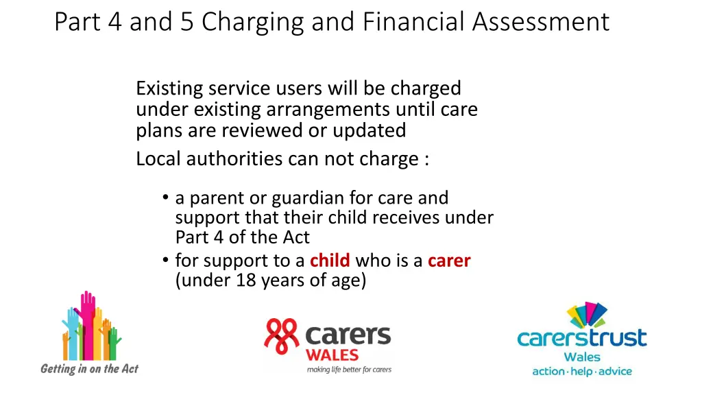part 4 and 5 charging and financial assessment