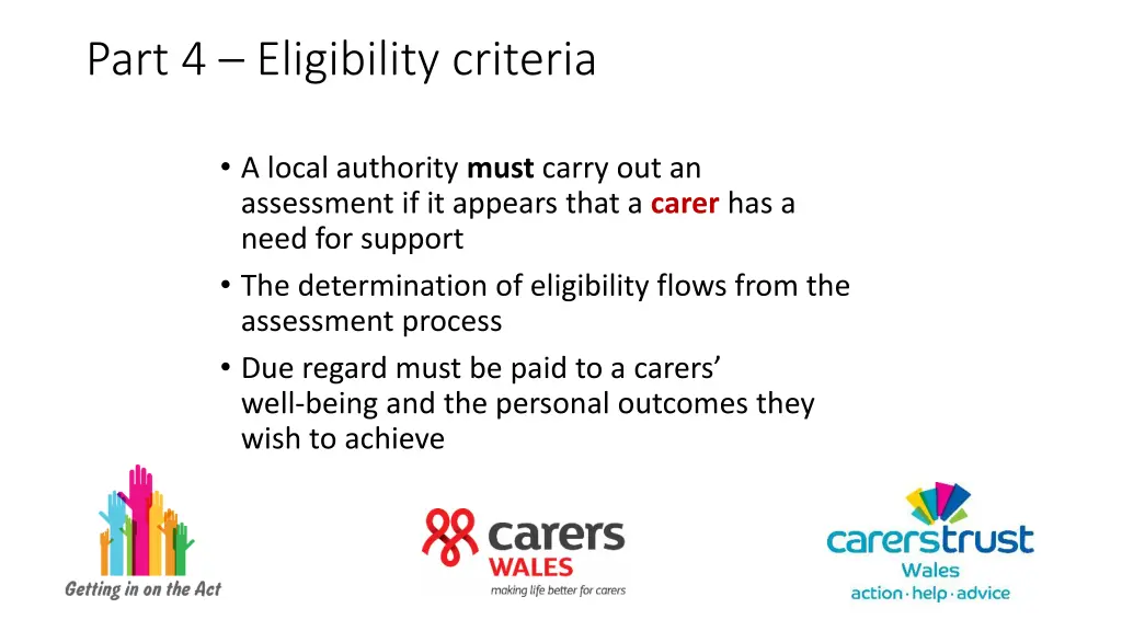part 4 eligibility criteria