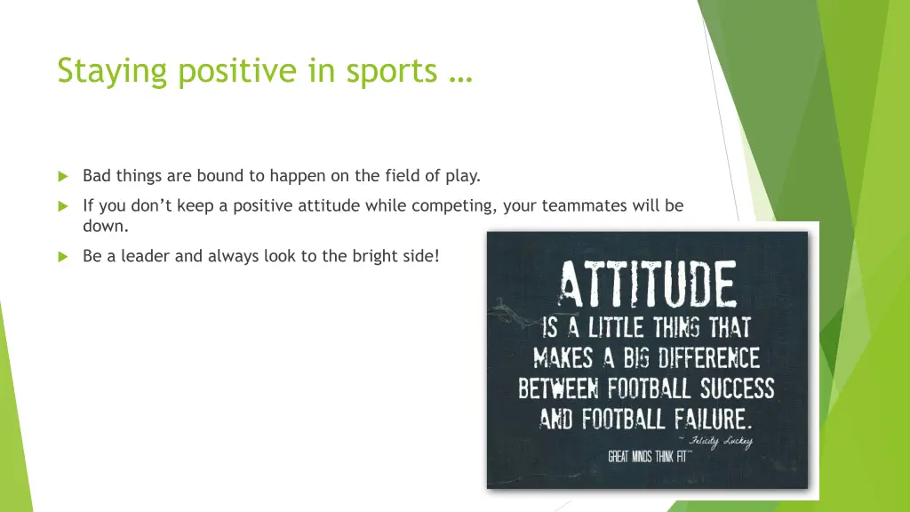 staying positive in sports