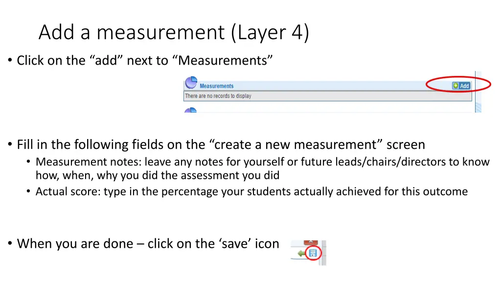 add a measurement layer 4 click on the add next