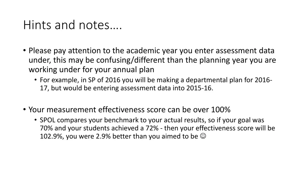 hints and notes