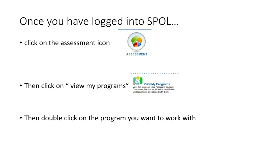 once you have logged into spol