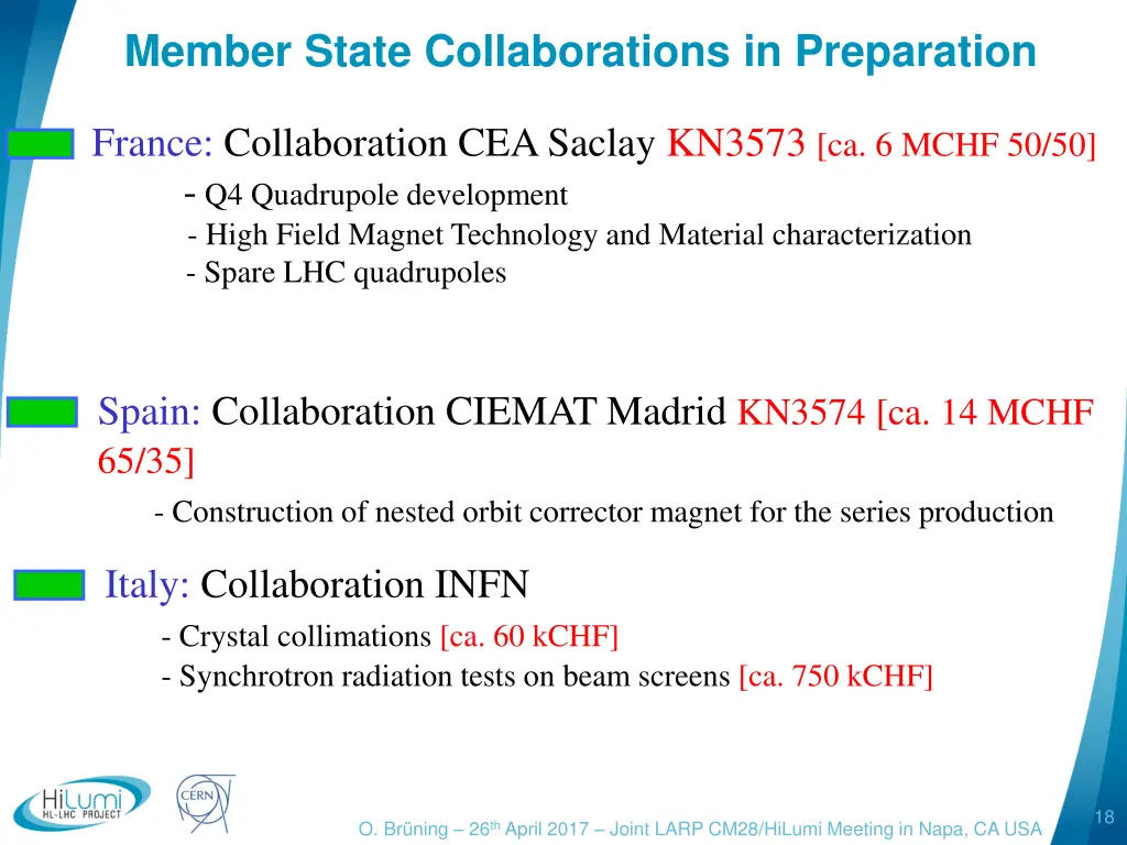 member state collaborations in preparation