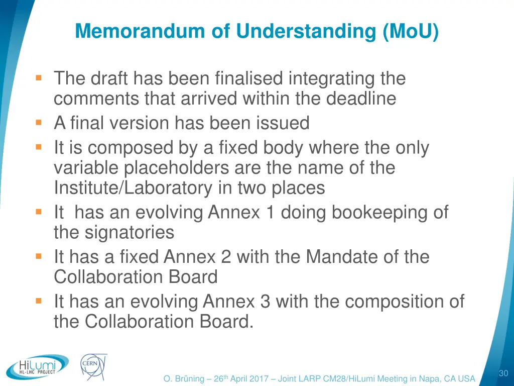 memorandum of understanding mou