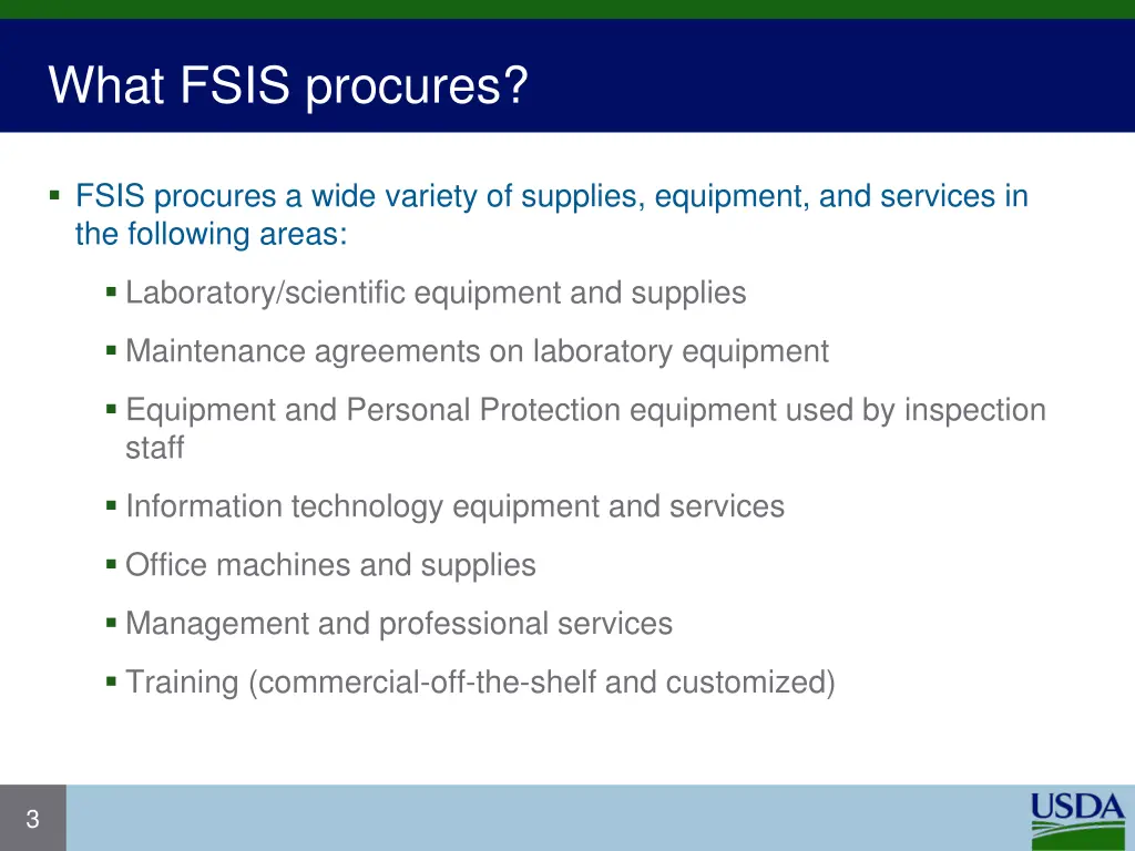 what fsis procures