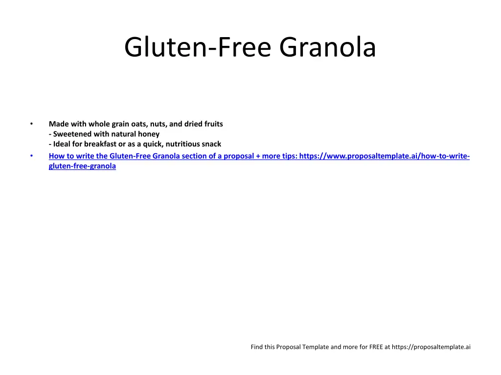gluten free granola