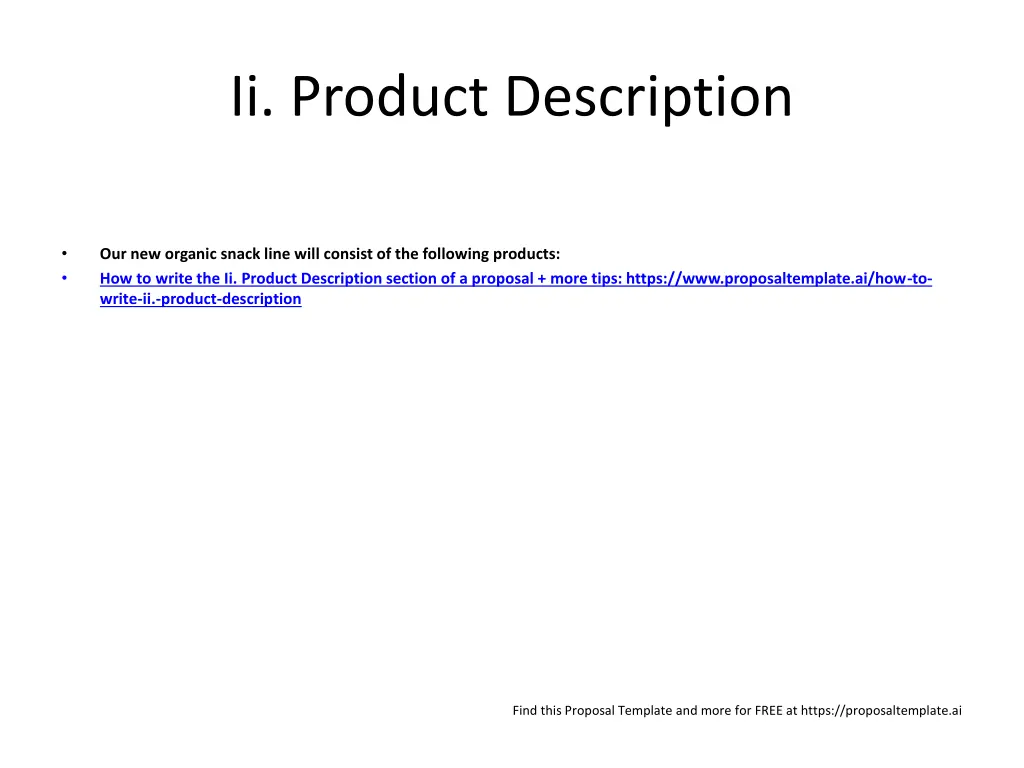 ii product description