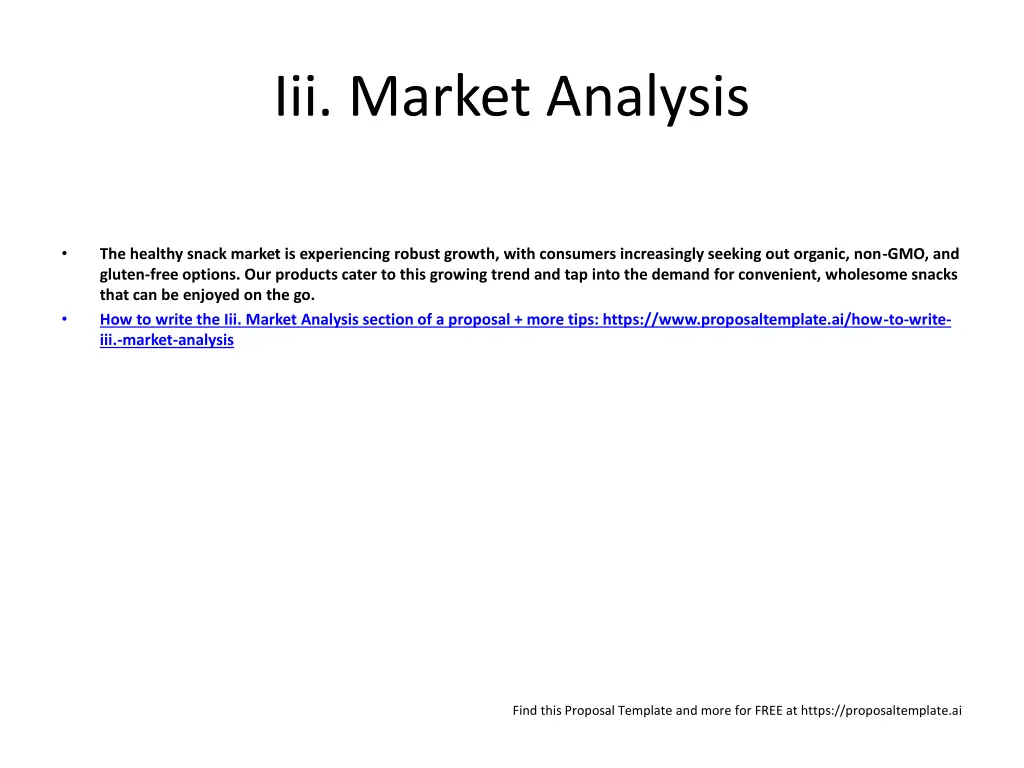 iii market analysis