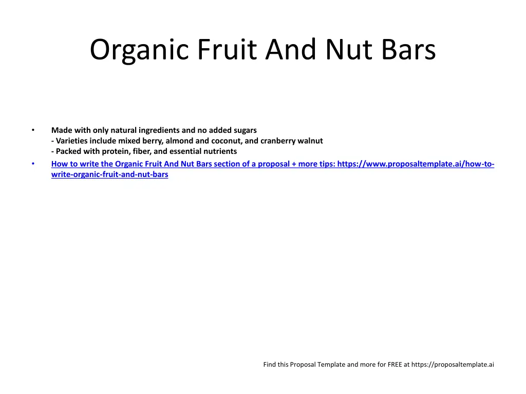 organic fruit and nut bars