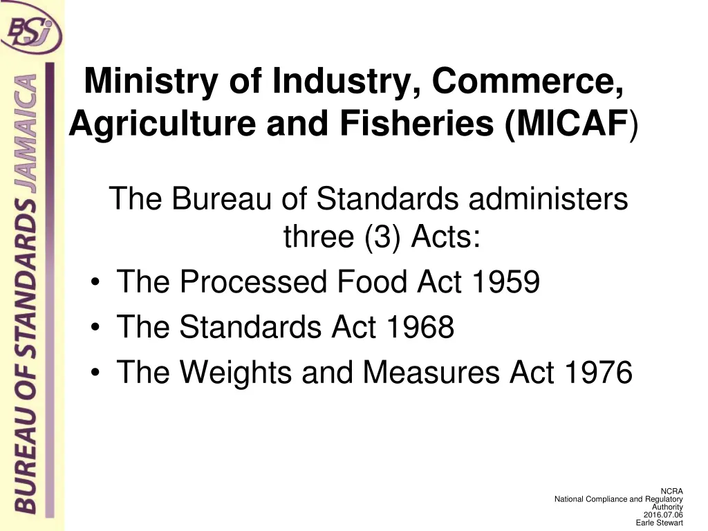 ministry of industry commerce agriculture