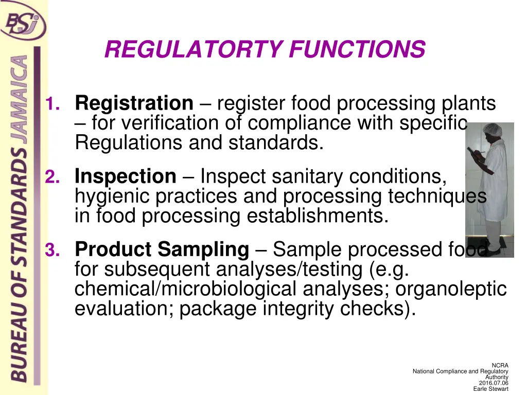 regulatorty functions