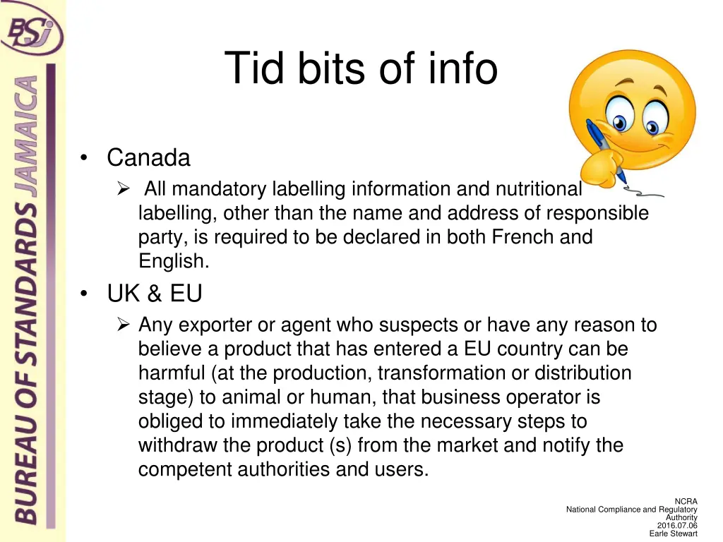 tid bits of info