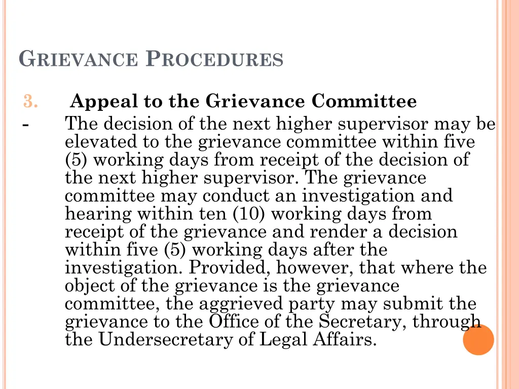 g rievance p rocedures 3