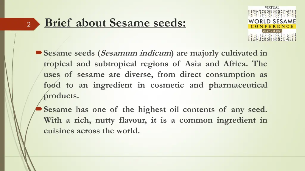 brief about sesame seeds