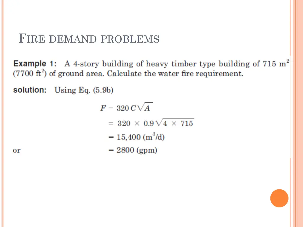 f ire demand problems