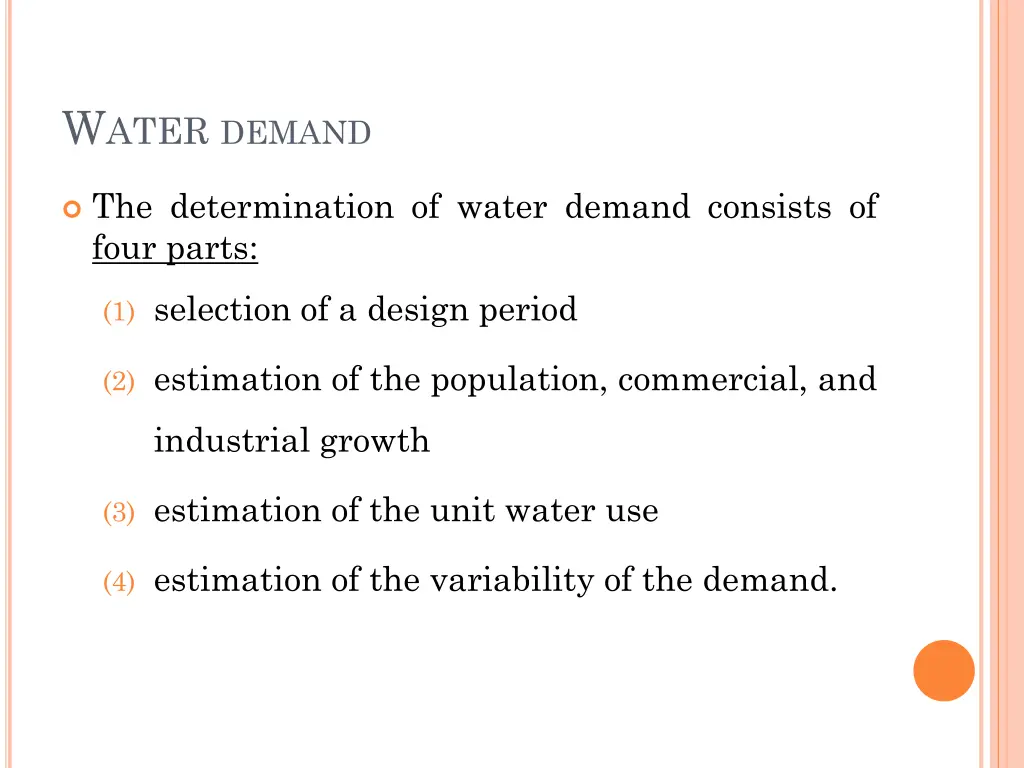 w ater demand 2