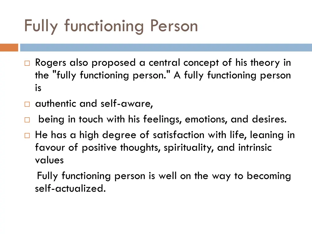 fully functioning person