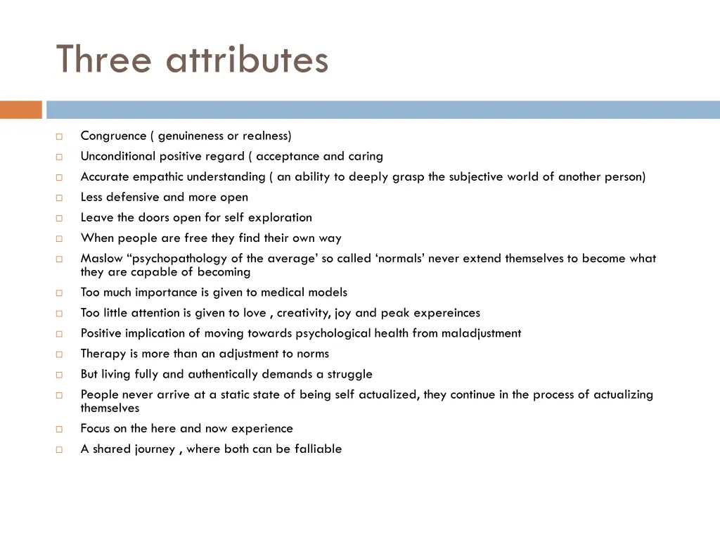 three attributes