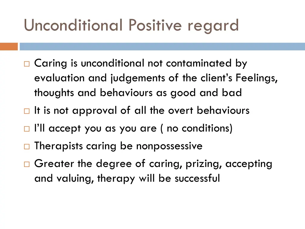 unconditional positive regard