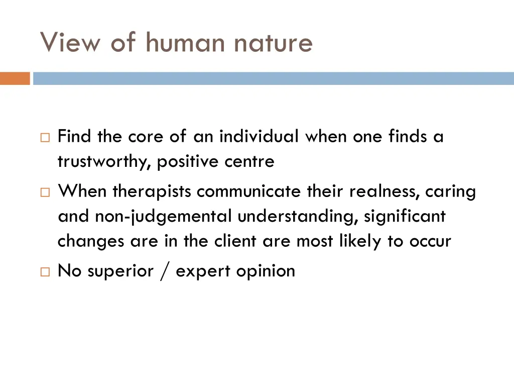 view of human nature