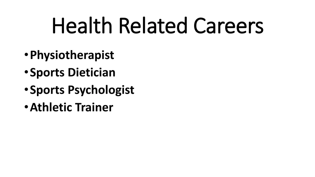 health related health related careers