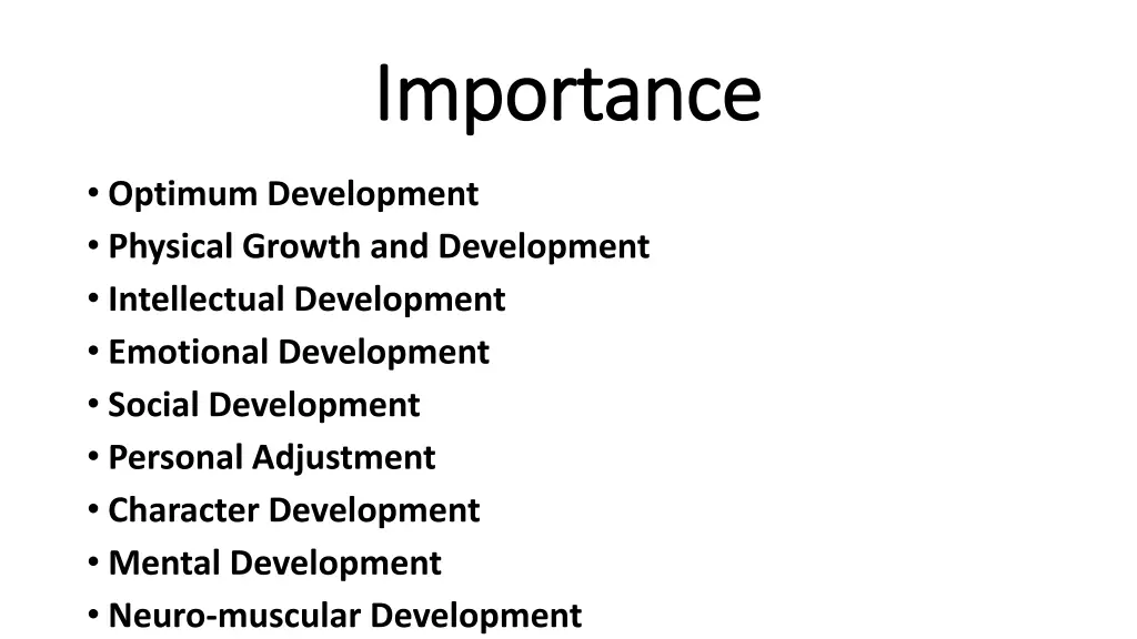 importance importance