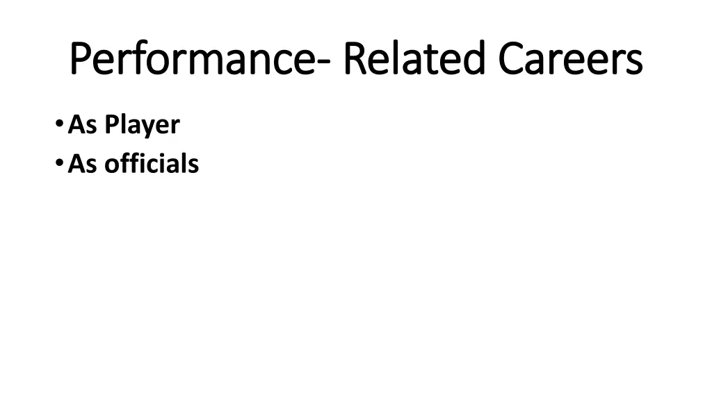 performance performance related