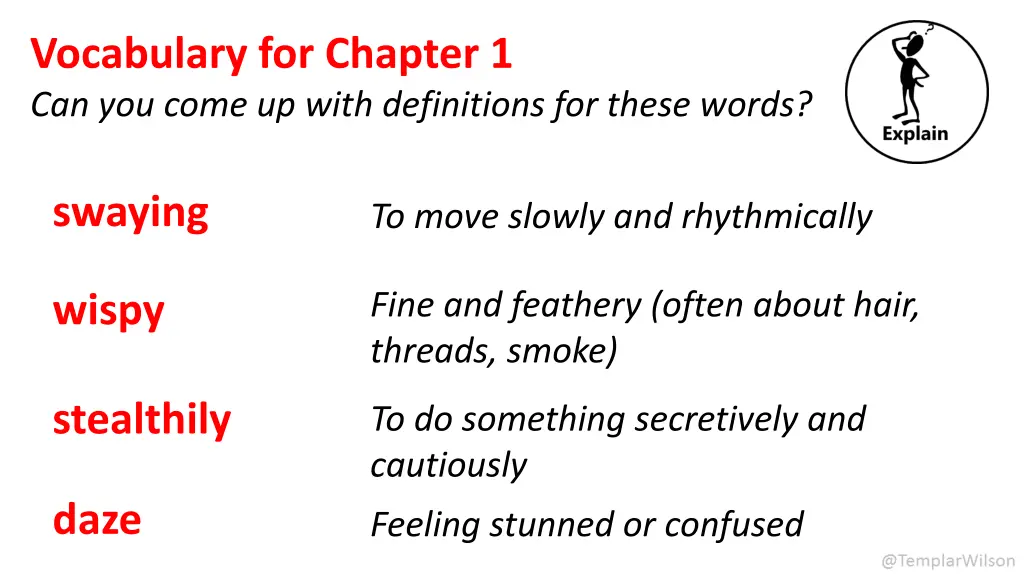 vocabulary for chapter 1 can you come up with