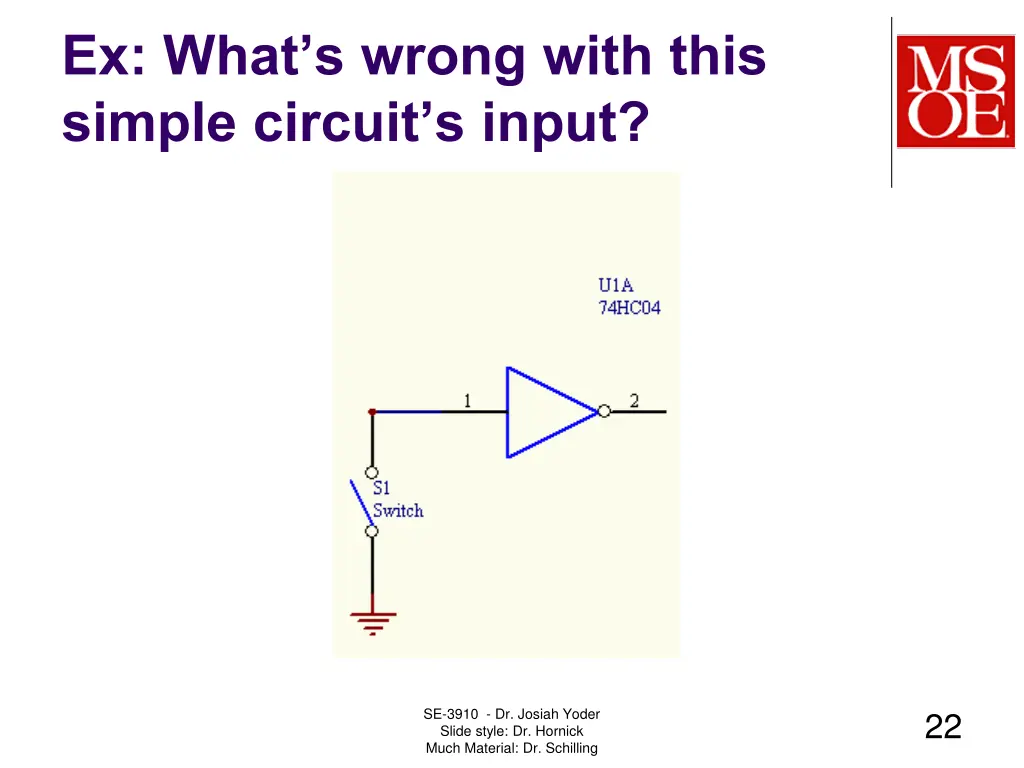 ex what s wrong with this simple circuit s input